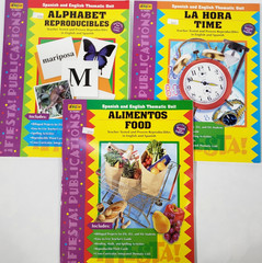 Spanish & English Thematic Unit Books Lot ESL ELL ESOL SSL Bilingual Classroom