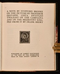 c1915 A Note By Stopford Brooke On The Picture By Professor Giovanni Costa Ve…