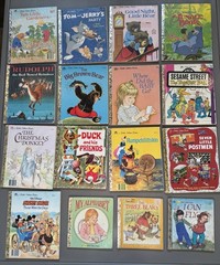 Vintage 1951-1986 Little Golden Books Lot of 16 Various Titles HC