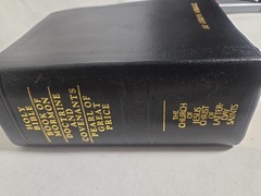 LDS Black Quad Scriptures Bible Book of Mormon Snap Small Compact Mini 1996