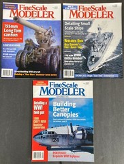 (3) FineScale MODELER 1995 155mm Tom Cannon/Deathstar/USS Kidd/Canopies/’66 Nova