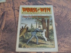 WORK AND WIN #511 BRIGHT COLOR COVER FRANK TOUSEY VG 1908 DIME NOVEL