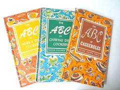3 ABC PETER PAUPER Cook Books, Chafing Dish, Herbs & Spice, Casseroles 1950’s
