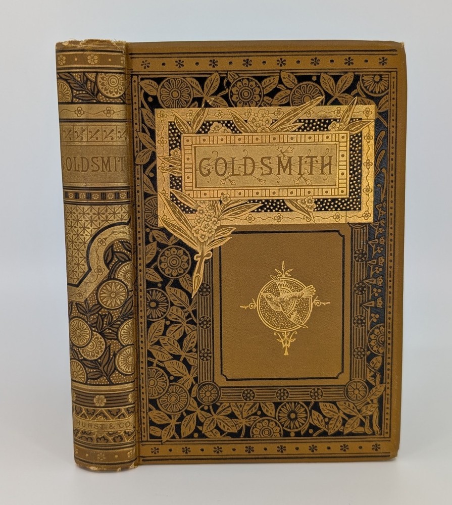 The Poems and Plays of Oliver Goldsmith c. 1880s Antique Victorian Cloth Book