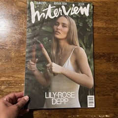 Interview Magazine 558 Winter 2024 Lily-Rose Depp Nikki Glaser Aaron Pierre