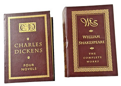 Lot of 2 Vintage 1990s B&N Books (Charles Dickens 4 Novels/Complete Shakespeare)