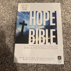 HOPE FOR TODAY NLT Bible Joel Victoria Osteen Red Letter Ed. Bonded Leather
