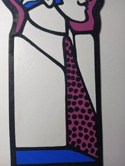 Old Vintage 1970s Psychedelic Bookmark Abstract Modern Art Man Tie Rabbit Brain