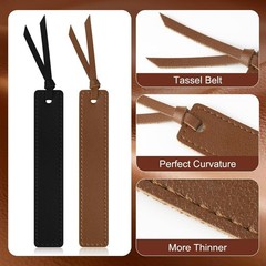 Leather Bookmark for Reading Hand Stitched Retro Book Lover Gift 6 Pack