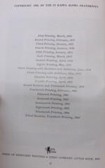 A HISTORY OF PI KAPPA ALPHA FRATERNITY 1968 HB DJ HART BLOUNT 511 PAGES SPARKMAN