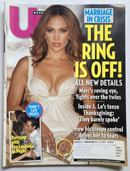 JENNIFER LOPEZ December 2008 US WEEKLY Magazine BRAD PITT / JENNIFER CONNELLY