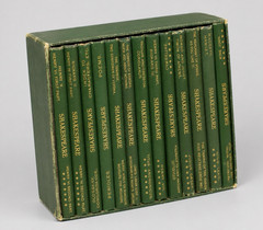 Antique 12 Vol William Shakespeare Complete Works Hurst & Co Boxed Set Green
