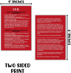 Constitutional Rights Flier – English/Spanish 30Pk, 4×6” for Police Interactions