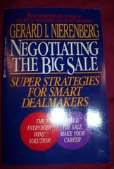 Negotiating the big sale – Nierenberg, Gerard I. – Good – See condition note…