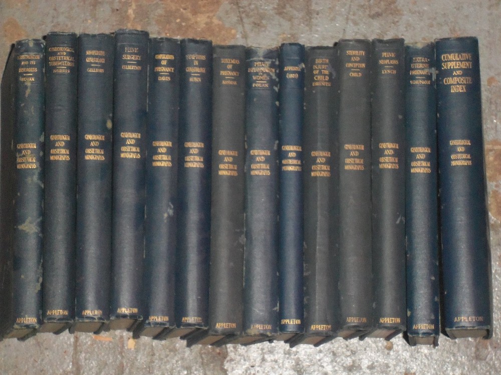 1921 GYNECOLOGICAL & OBSTETRICAL MONOGRAPHS APPLETON VOLUME LOT OF 14 – KD 2998