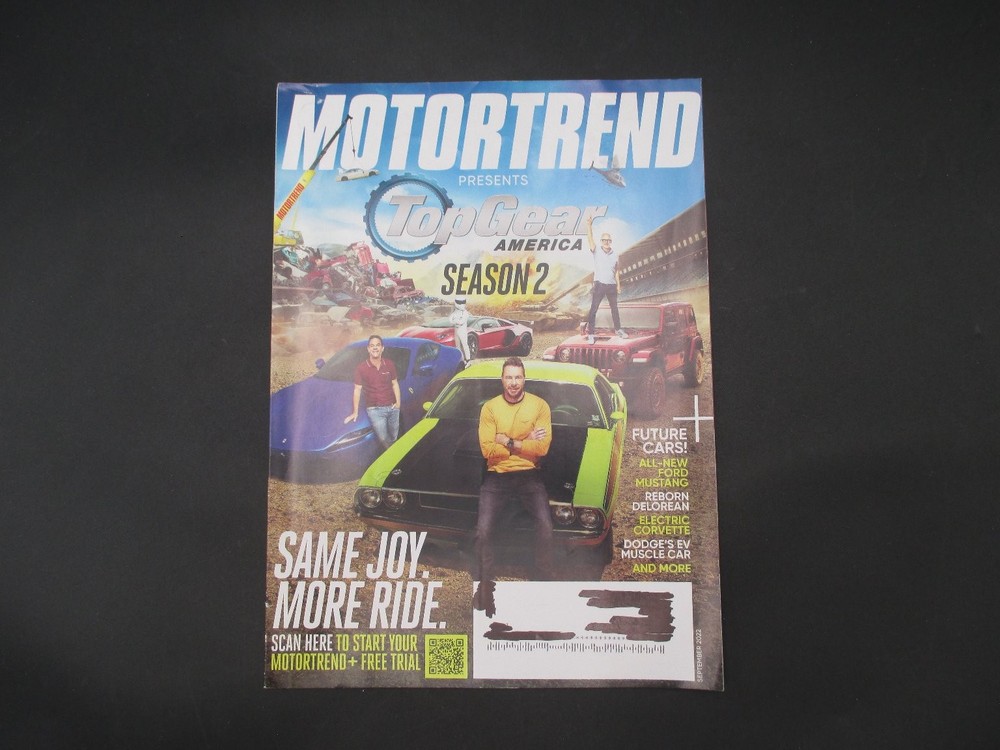 MotorTrend Magazine September 2022 Top Gear America Season 2 Ford Mustang