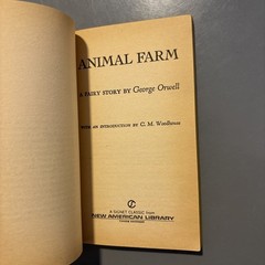 Animal Farm by George Orwell – A Signet Classic Paperback Vintage Classic