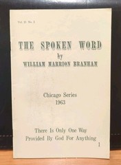 William Marrion Branham ~ The Spoken Word Vol 21 No 2 (Chicago Series 1963) VG!