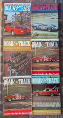 Lot of 6 Road & Track Magazines from 1965