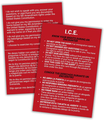 Constitutional Rights Flier – English/Spanish 30Pk, 4×6” for Police Interactions
