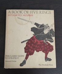 A Book Of Five Rings 1st edition 13th printing Miyomoto Musashi 1974 HCDJ