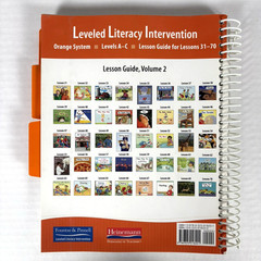 FOUNTAS & PINNELL LLI Orange System Teacher Lesson Guides Vol 1-2 Tech Package