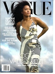 Vogue Fashion Magazine January 2021 Cover Naomi Osaka, Tennis