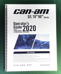 2020 Can-Am DS 90 X Owner’s Manual: 156 Pages & Protective Covers!