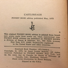 Castlereagh Janet Louise Roberts 1975 Pocket Books Gothic Romance Paperback Book