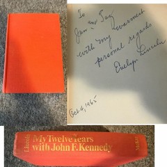 SIGNED MY TWELVE YEARS WITH JOHN F KENNEDY-EVELYN LINCOLN 1ST ED- JFK NAVAL AIDE
