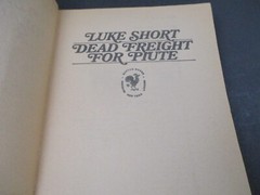 DEAD FREIGHT FOR PIUTE by Luke Short Bantam Book 4th Printing 1968 Paperback PB