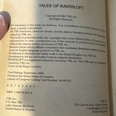 Ravenloft D&D Novel #10 Tales of Ravenloft 18 stories PB