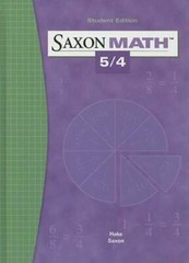 Saxon Math 5/4 – Hardcover By SAXON PUBLISHERS – GOOD