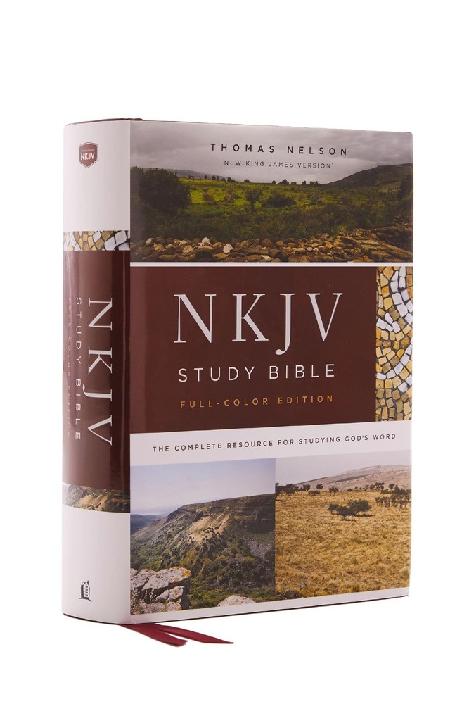 NKJV Study Bible, Hardcover, Burgundy, FullColor, Comfort Print The Complete …
