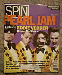 JANUARY 1995 SPIN MAGAZINE PEARL JAM VEDDER PLANT PAGE WEEZER VERUCA SALT METHOD