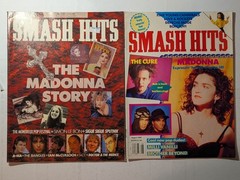 2 SMASH HITS (UK) Music Magazines w/ MADONNA Covers (1980s)