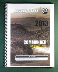 2013 Can-Am Commander Electric LSV Owner’s Manual: 114 Pages & Protective Covers