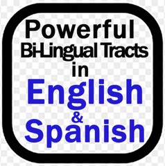 English & Spanish Gospel Tracts, 40 PK in 4 Covers, 20 Pages Each, Best Seller!
