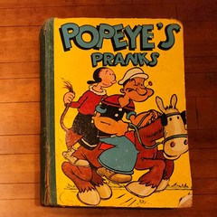 1938 Vintage Popeye’s Pranks Children’s Book Birn Brothers. Ltd. 156 Pages.