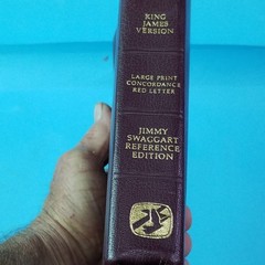 Jimmy Swaggart Reference Bible KJV Large Print Red Lettering Genuine Leather