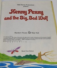 Henny Penny and the Big,Bad Wolf (Wonderful World of Reading) by Walt Disney Vtg