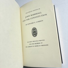 John Marshall and Constitution Corwin Leather Library American Freedoms HC 2004