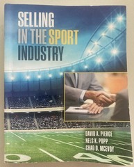 Selling in the Sport Industry Acceptable wrinkling to top of pages throughout