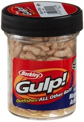 Berkley Gulp! Maggot , Natural White, 1-Inch 1.5 oz, White