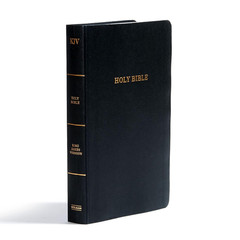KJV Gift and Award Bible, Black Imitation Leather, KJV Holy Bible, Red Letter, P