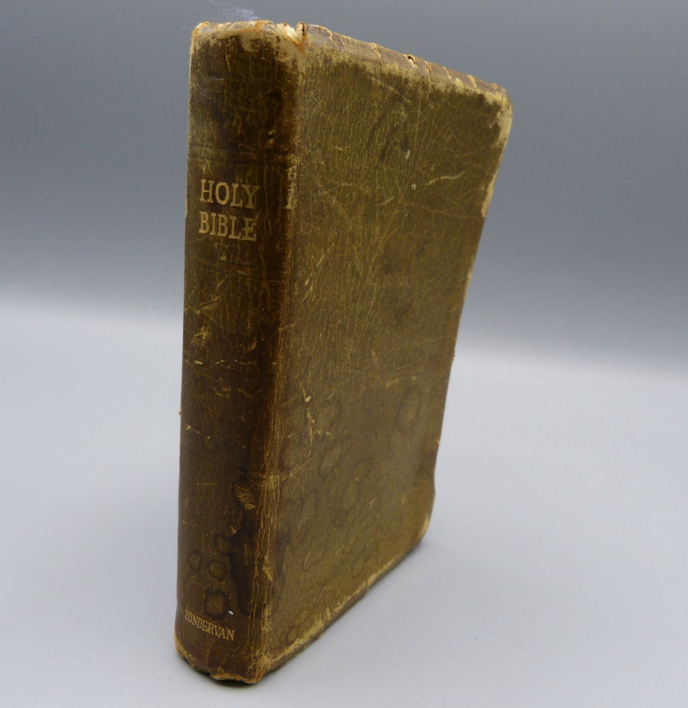 Vintage Holy Bible Leather Pocket Size King James (worn), from Hawaii, 1970s