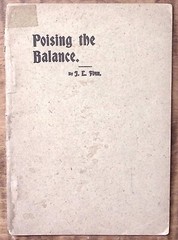 1897 POISING THE BALANCE BY J L FINN WATCH REPAIR BOOKLET GEO K HAZLITT CO Z5340