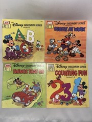 Disney Lot Of 4-Vintage Read Along Book Lot (no Tapes included) By Walt Disney