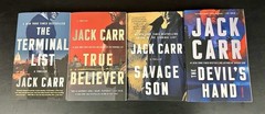 Jack Carr TERMINAL LIST Series Lot of 4 (#1-4) Set Large Trade Paperback Books
