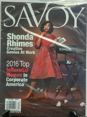 Savoy Fall 2016 Shonda Rhimes Creative Genius Influential Women FREE SHIPPING sb